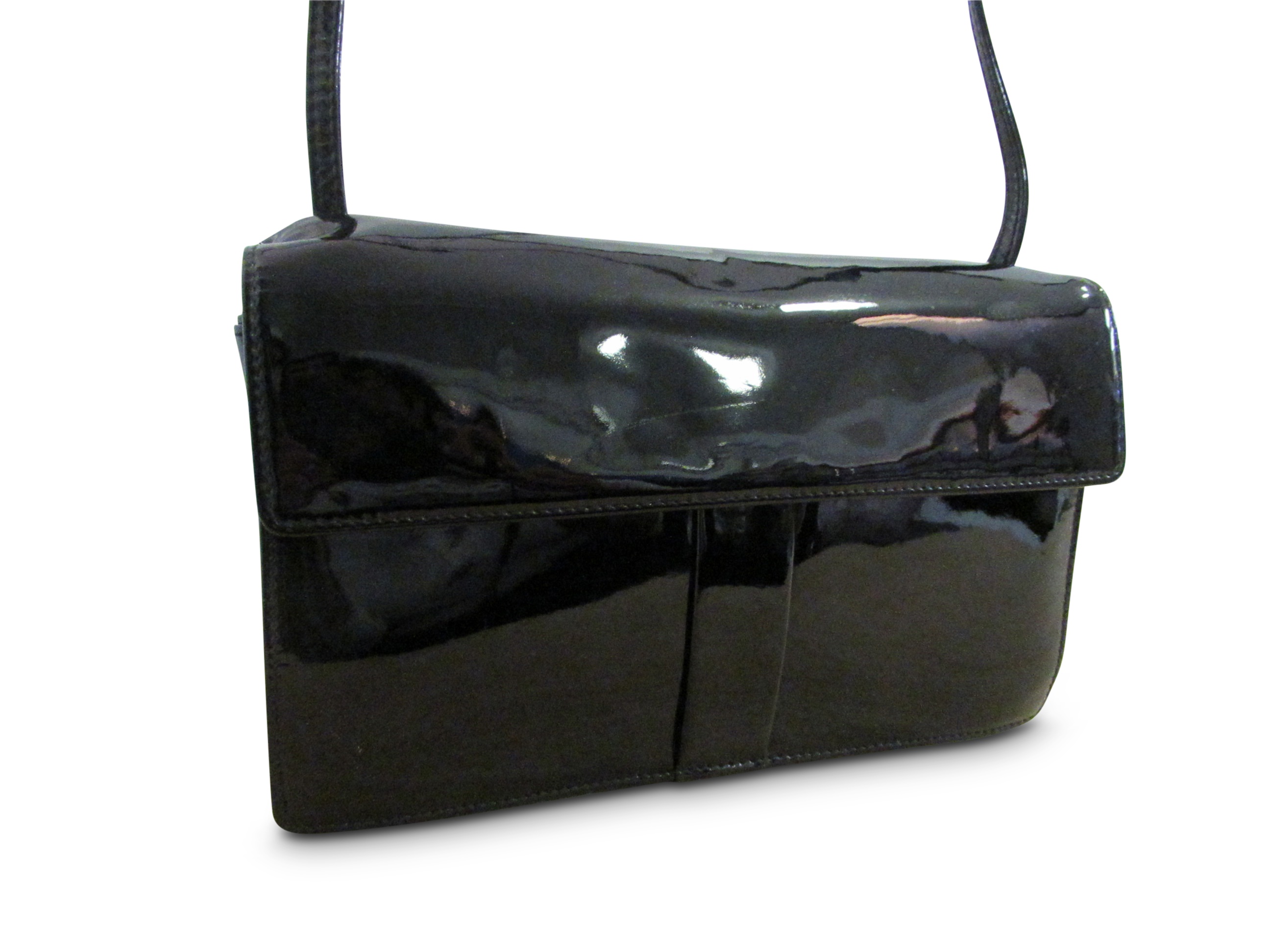 Lot 116 Yves Saint Laurent Black Patent Crossbody