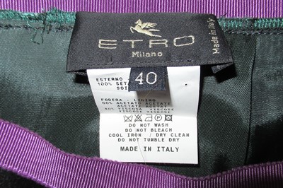 Lot 121 - Etro Turquoise Silk Skirt - Size 40