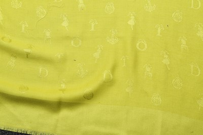 Lot 134 - Christian Dior Chartreuse Silk Wool Scarf