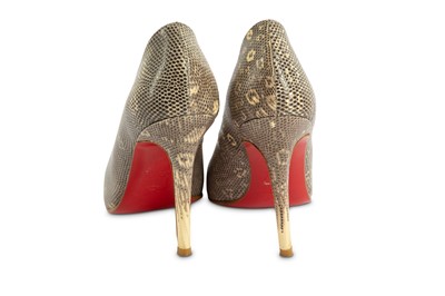 Lot 103 - Two Pairs of Exotic Skin Christian Louboutin Heels - Size 36.5