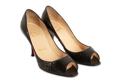 Lot 103 - Two Pairs of Exotic Skin Christian Louboutin Heels - Size 36.5