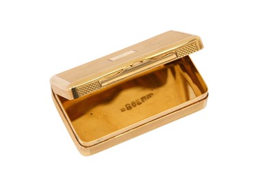 Lot 202 - A George IV 18 carat gold snuff box, London 1824 by Charles Rawlings (this mark reg. 28th Oct 1819)