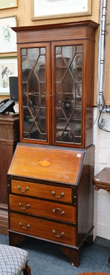 Lot 454 - An Edwardian mahogany and crossbanded bureau...