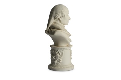 Lot 393 - A 19th century Parian ware bust of Admiral Lord Nelson