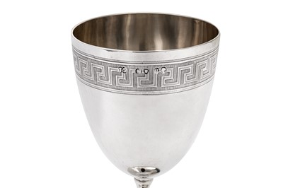 Lot 534 - A Victorian sterling silver goblet, London 1868 by Thomas Smily