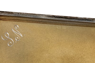 Lot 206 - An Elizabeth II sterling silver and guilloche enamel cigarette case, Birmingham 1957 by Henry Clifford Davis