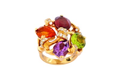Lot 116 - A multi-gem and diamond ring, by Chanel
