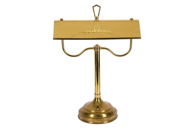 Lot 365 - A French Empire style brass desk lamp
