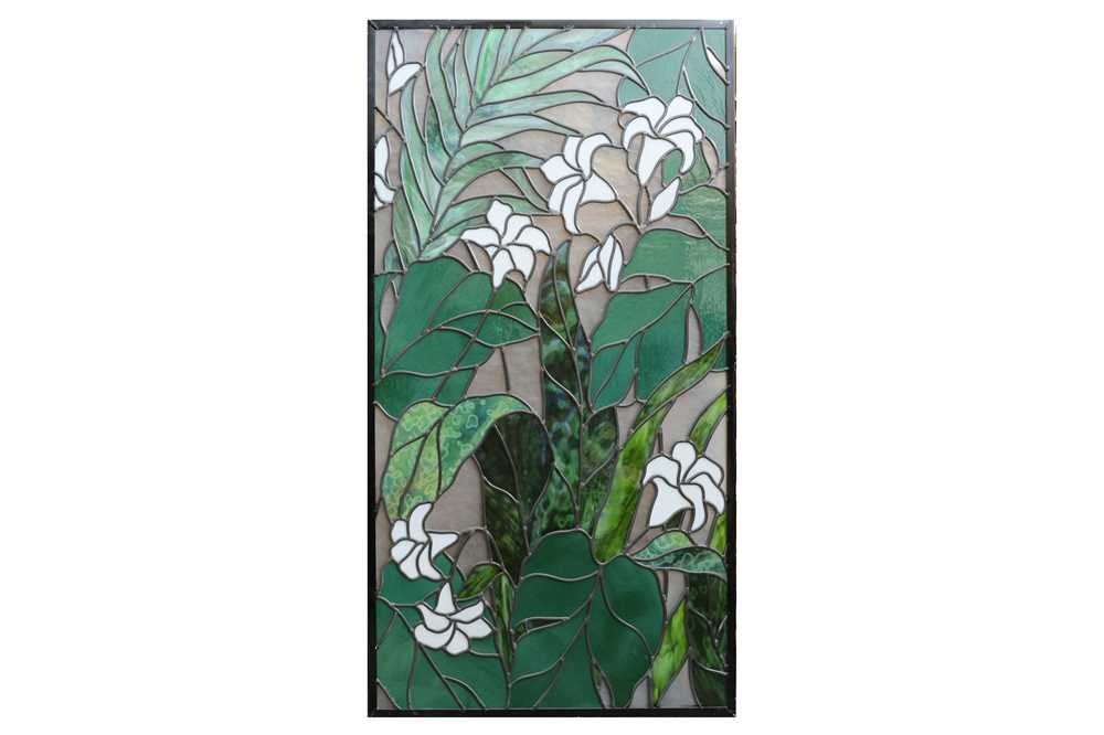 Lot 558 - A bespoke made stained glass panel