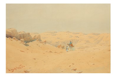 Lot 331 - BEDOUIN TRAVELLERS IN THE DESERT