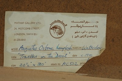 Lot 331 - BEDOUIN TRAVELLERS IN THE DESERT