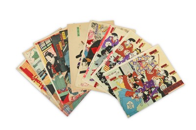Lot 652 - A COLLECTION OF JAPANESE WOODBLOCK PRINTS BY KUNISADA AND OTHERS