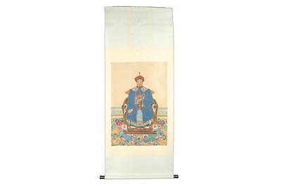 Lot 732 - FOUR CHINESE HANGING SCROLL PAINTINGS.