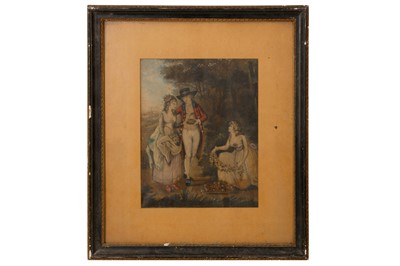 Lot 189 - A PAIR OF 18TH CENTURY HAND COLOURED ETCHINGS OF SUMMER AND WINTER