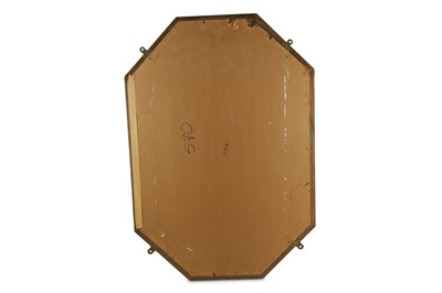 Lot 528 - A rectangular gilt metal cushioned mirror