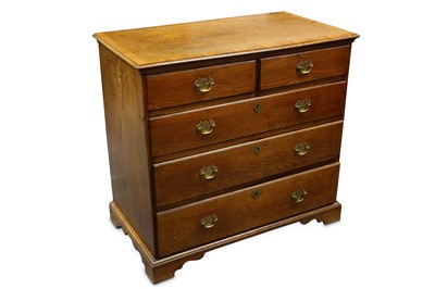 Lot 314 - A George III oak chest