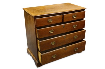 Lot 314 - A George III oak chest