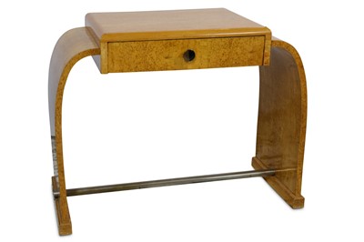 Lot 261 - A French Art Deco karelian birch desk