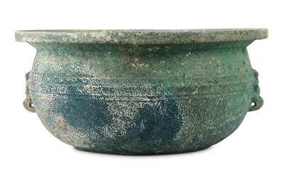 Lot 386 - A CHINESE BRONZE ARCHAIC BOWL.