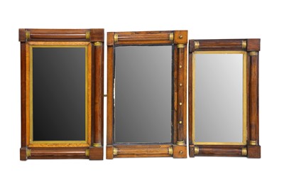 Lot 269 - A collection of three Regency rosewood overmantel mirrors