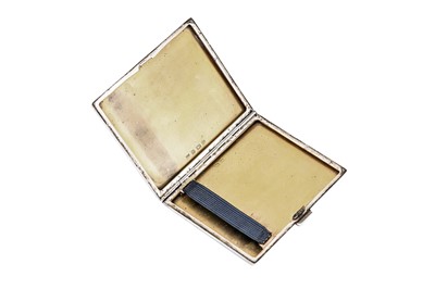 Lot 366 - A George V sterling silver and two-colour gold cigarette case, Birmingham 1930 by William Neale and Company