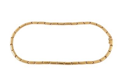 Lot 118 - A gold fancy-link necklace, 1995