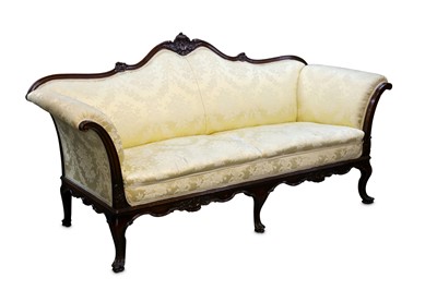 Lot 282 - A mahogany three seater sofa
