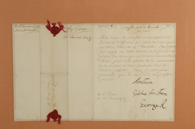Lot 483 - George I 1714-1727, a letter to his brother...