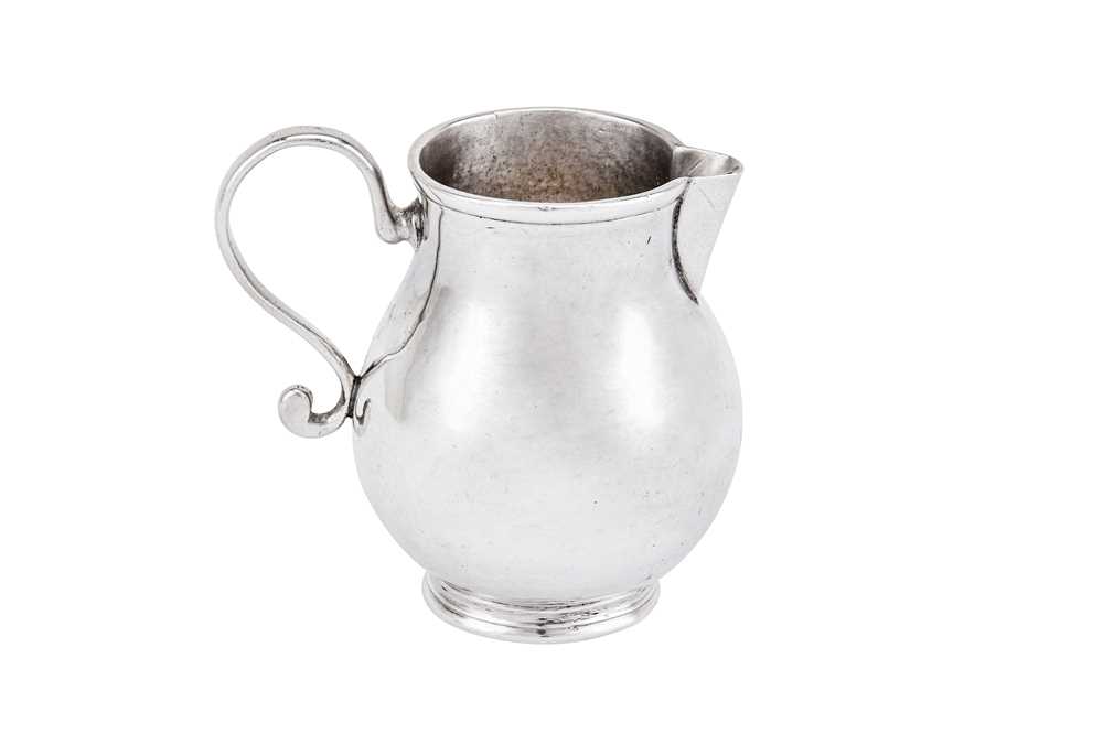 Lot 512 - A George I silver ‘sparrow beak’ cream jug, London circa 1720, makers mark only for Seth Lofthouse (reg. 1699, d, 7 Feb 1727)
