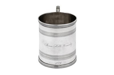 Lot 314 - An early 19th century American silver mug or can, Philadelphia circa 1826 by Thomas Fletcher and Sidney Gardiner (active 1808-1827)