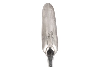 Lot 346 - A George III sterling silver basing spoon, London 1773 by John Lambe