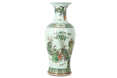 Lot 245 - A large Chinese famille verte figurative vase.