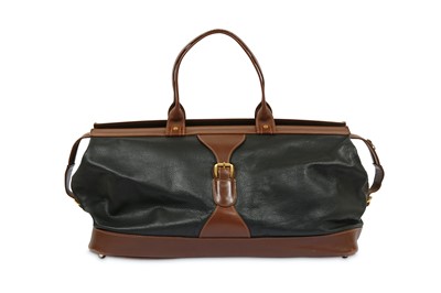 Lot 210 - A GUCCI VINTAGE LEATHER WEEKEND BAG
