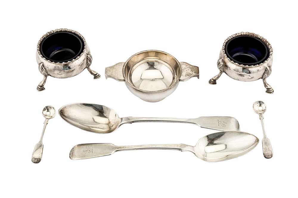 Lot 155 - A pair of Edwardian sterling silver salts, London 1905 by Thomas Bradbury and Sons