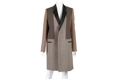 Lot 203 - Celine Brown Tweed Coat - Size 40