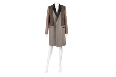 Lot 203 - Celine Brown Tweed Coat - Size 40