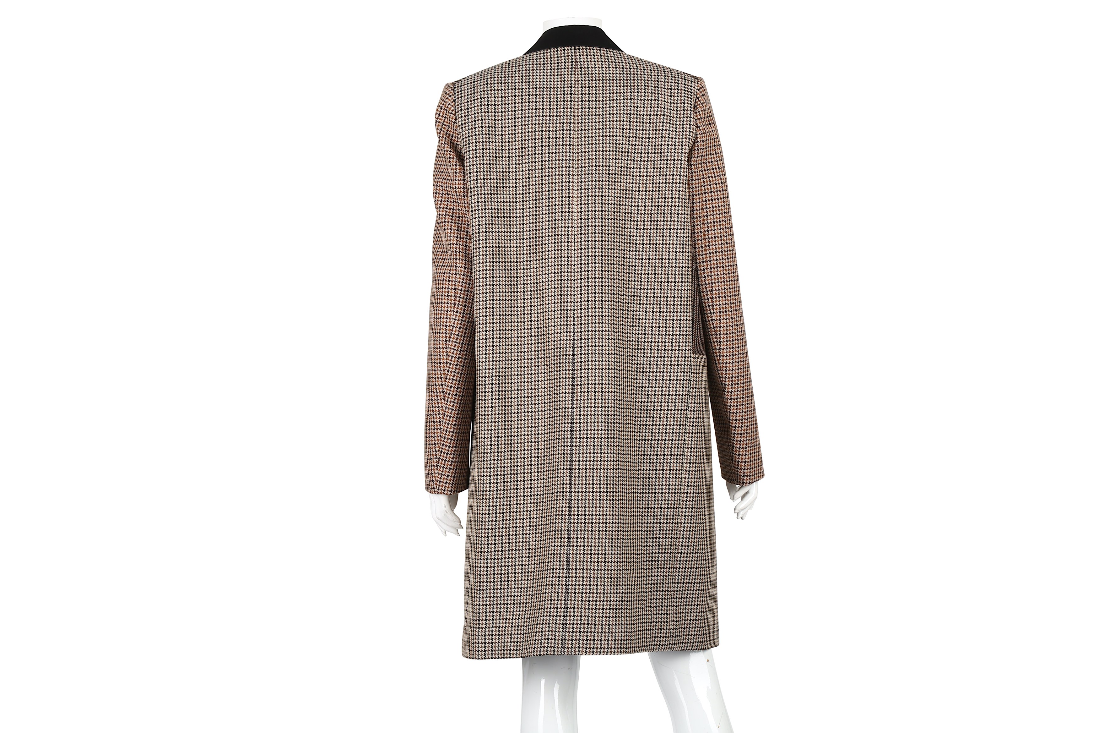 Lot 203 - Celine Brown Tweed Coat - Size 40