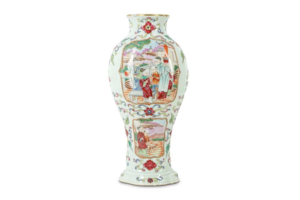 Lot 229 - A Chinese famille rose figurative vase.