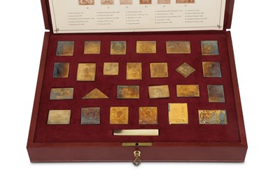 Lot 84 - 'The Empire Collection' silver gilt proof replica stamps