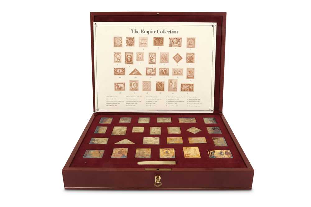Lot 85 - 'The Empire Collection' silver gilt proof replica stamps
