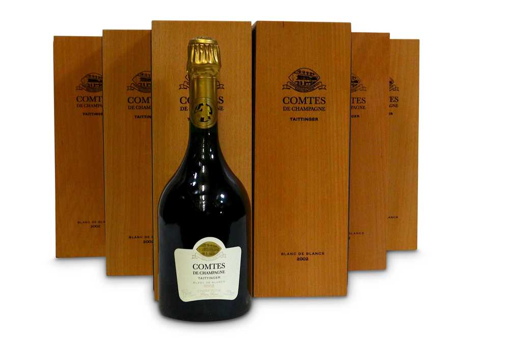 Lot 58 - Taittinger Comtes de Champagne Blanc de Blancs Brut, Champagne 2002 gift pack