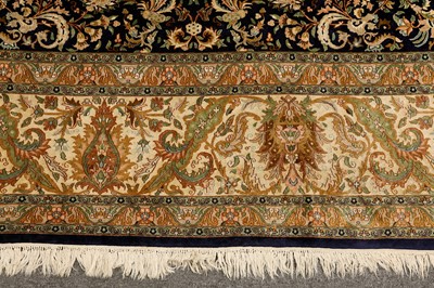 Lot 22 - AN EXTREMELY FINE LARGE SILK INDIAN CARPET