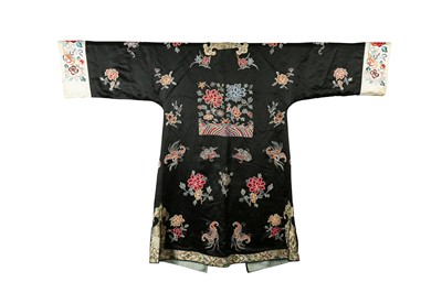 Lot 615 - THREE CHINESE EMBROIDERED SILK GARMENTS.