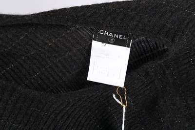 Lot 69 - Chanel Grey Cashmere Silk Jumper - Size 46
