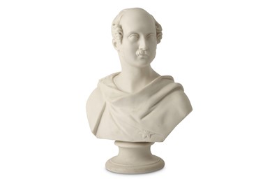 Lot 388 - A 19th century W H Kerr & Co, Worcester Parian bust of Prince Albert
