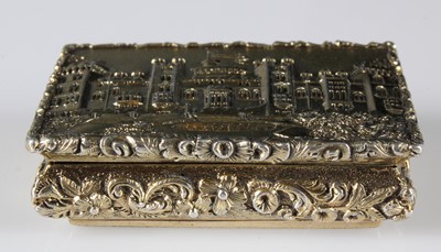 Lot 68 - A Nathaniel Mills silver gilt castle top...