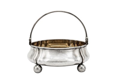 Lot 272 - An Alexander II mid-19th century Russian 84 zolotnik (875 standard) silver sugar basket, Saint Petersburg 1860 by Pavel Fedorovich Sazikov