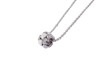 Lot 48 - A ceramic and diamond 'Ultra' pendant necklace, by Chanel