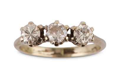 Lot 24A - A three-stone diamond ring