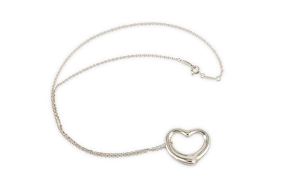 Lot 126 - A heart pendant necklace, by Elsa Peretti for Tiffany & Co.